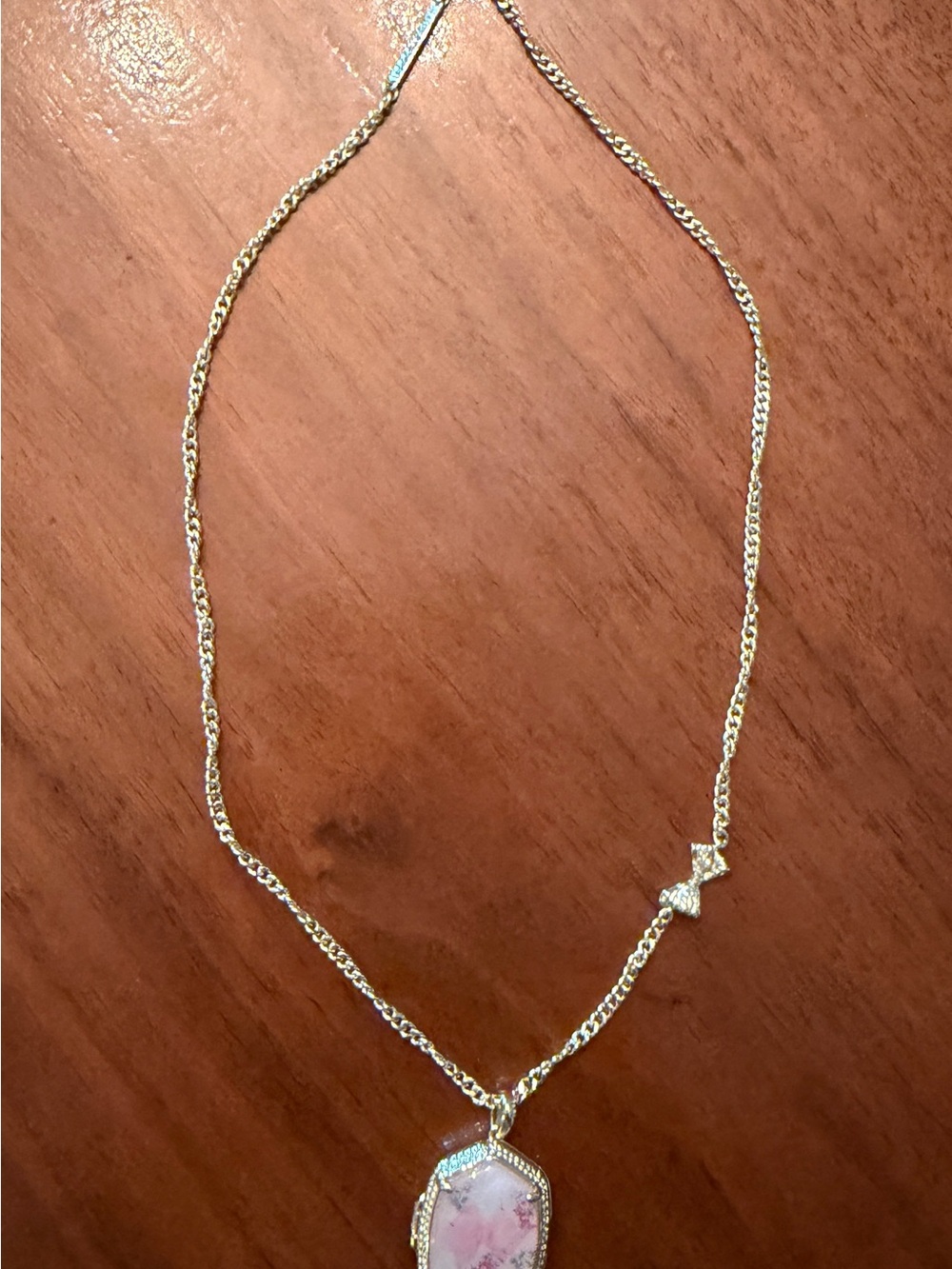 Kendra Scott Gold LoveShack Fancy Pendant Necklace - Pink Accent - Picture 2 of 5